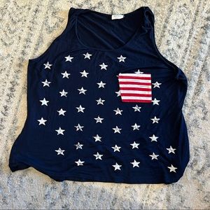 Plus size patriotic shirt